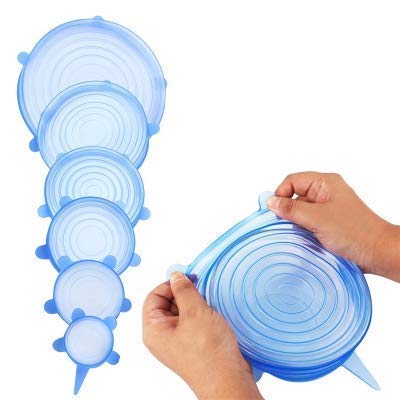 Silicone Stretch Lids Reusable Pack of 6